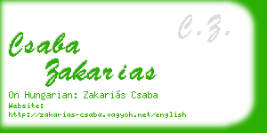 csaba zakarias business card